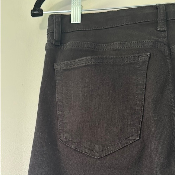 TOPSHOP Black Distressed Hem Skinny Jeans - Picture 4 of 8